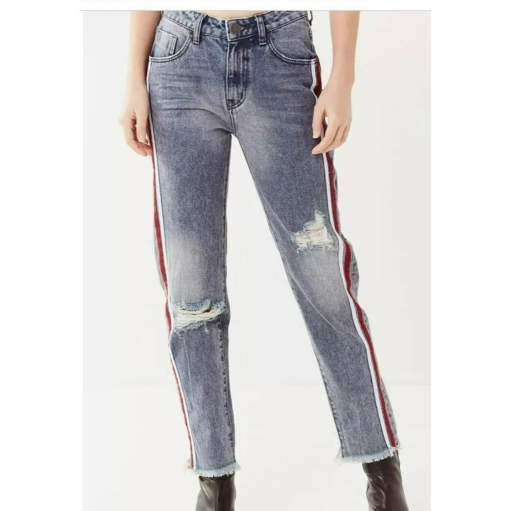 ONE X ONE TEASPOON Jean with red/white stripe